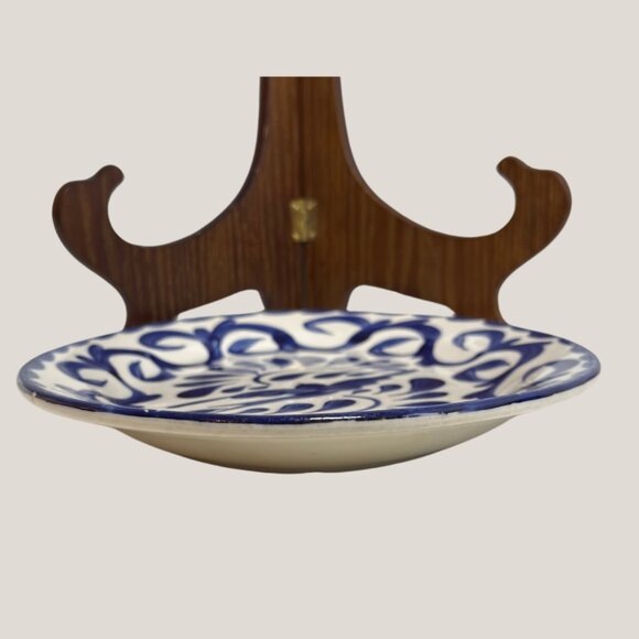 12" Oval Serving Platter Puebla Blue by Anfora (Mexico) - Picture 7 of 9